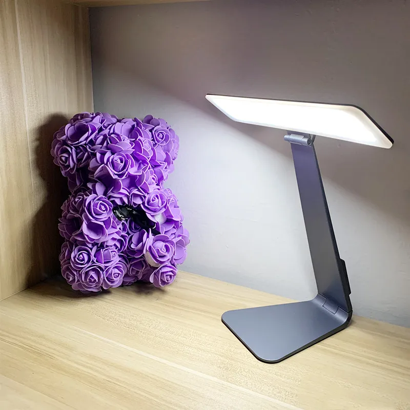 Adatun LS-8908 LED Desk Lamp showing touch control and flexible neck