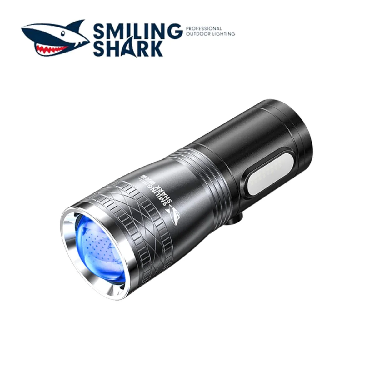 Smiling Shark DY3003 Multifunctional LED Fishing Flashlight USB Rechargeable Zoomable