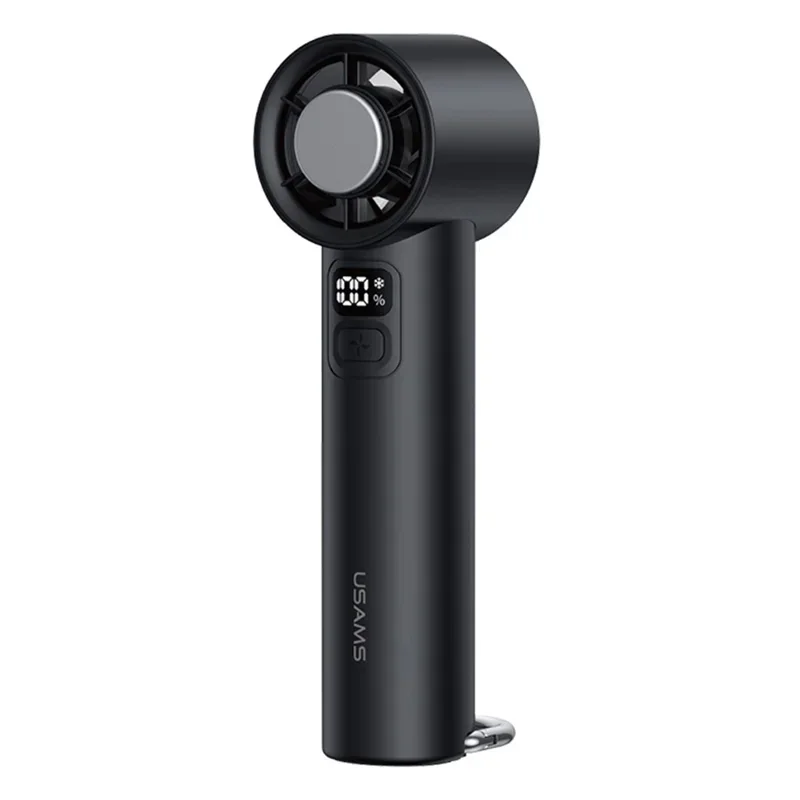 USAMS ZB361 Ice Cooling Handheld Fan 2000mAh Digital Display 100-Speed Portable Mini Fan