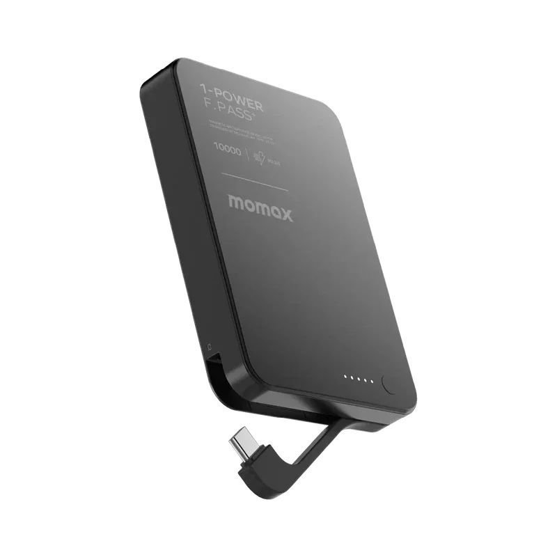 Momax 1-Power F.Pass⁺ 10000mAh Magnetic Battery Pack with Built-in Cable