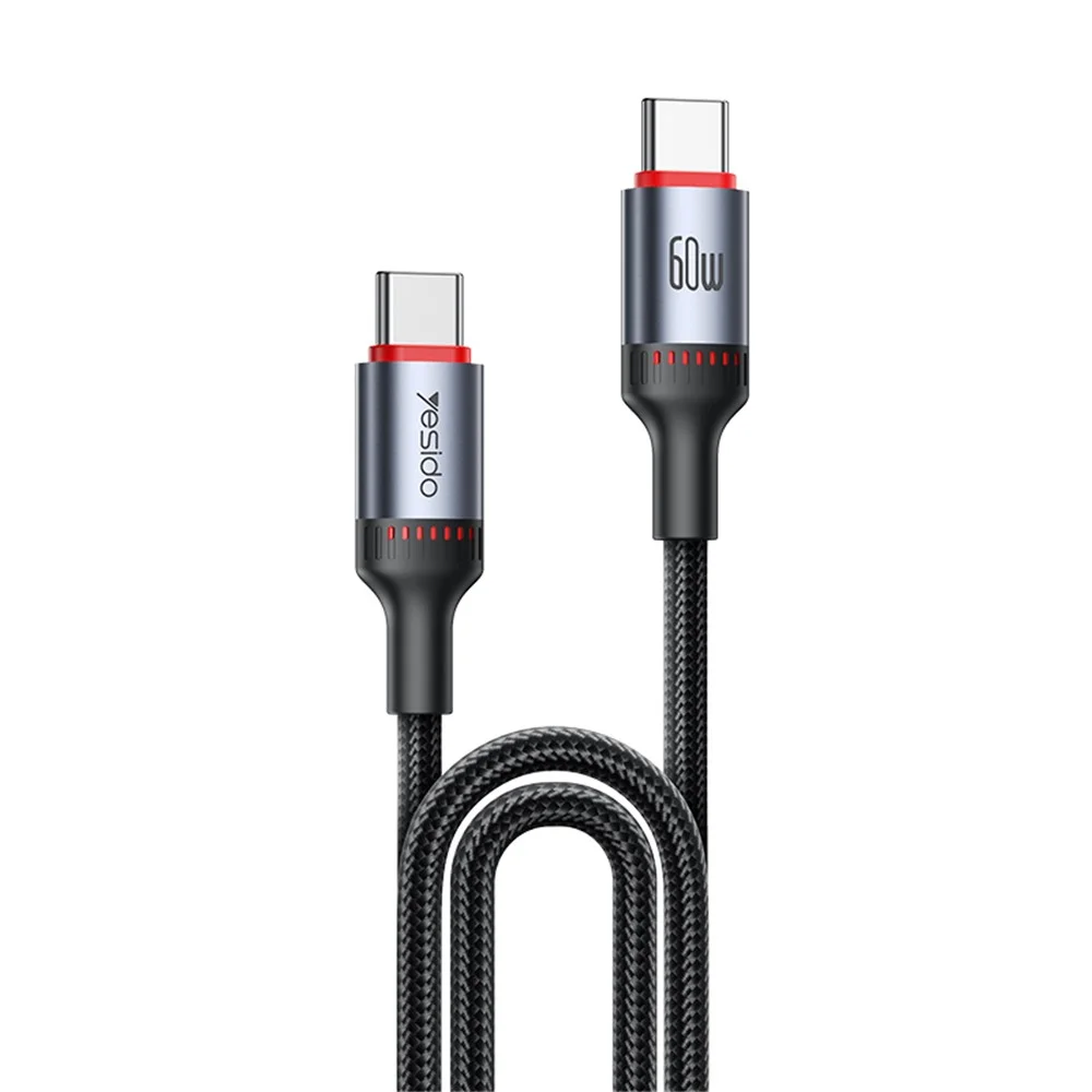 Yesido CA181 PD60W USB-C to USB-C Cable 1.2m 60W, 3A, 480Mbps Yesido CA181 PD60W USB-C to USB-C Cable 1.2m 60W, 3A, 480Mbps