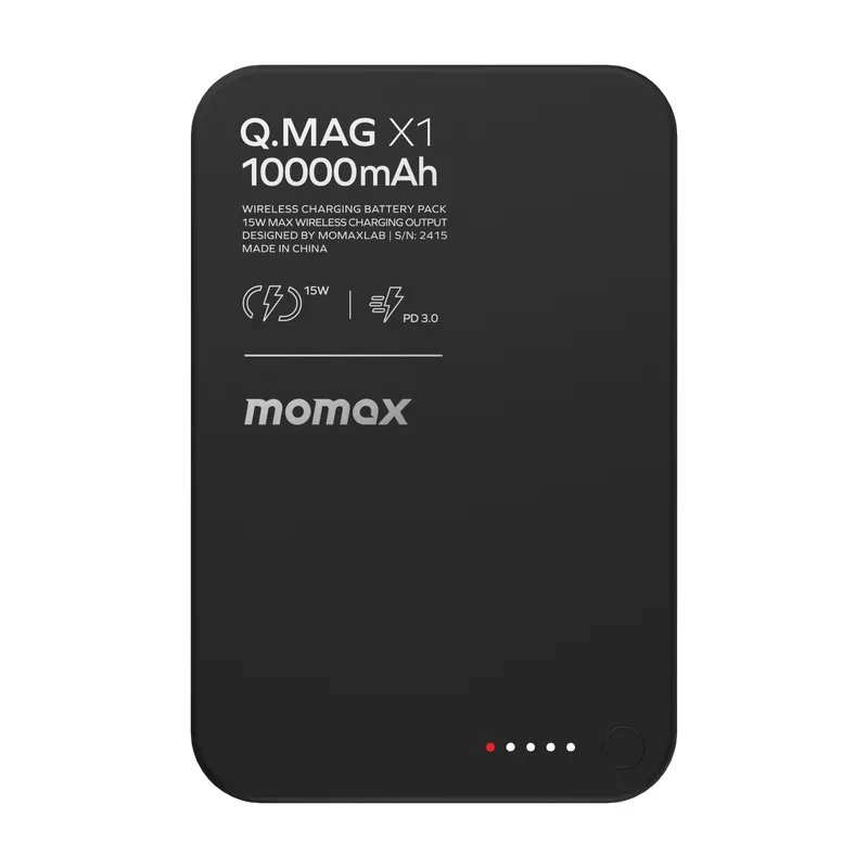 Momax Q.Mag X1 Gen 2 10000mAh 15W Magnetic Wireless Power Bank Momax Q.Mag X1 Gen 2 10000mAh 15W Magnetic Wireless Power Bank
