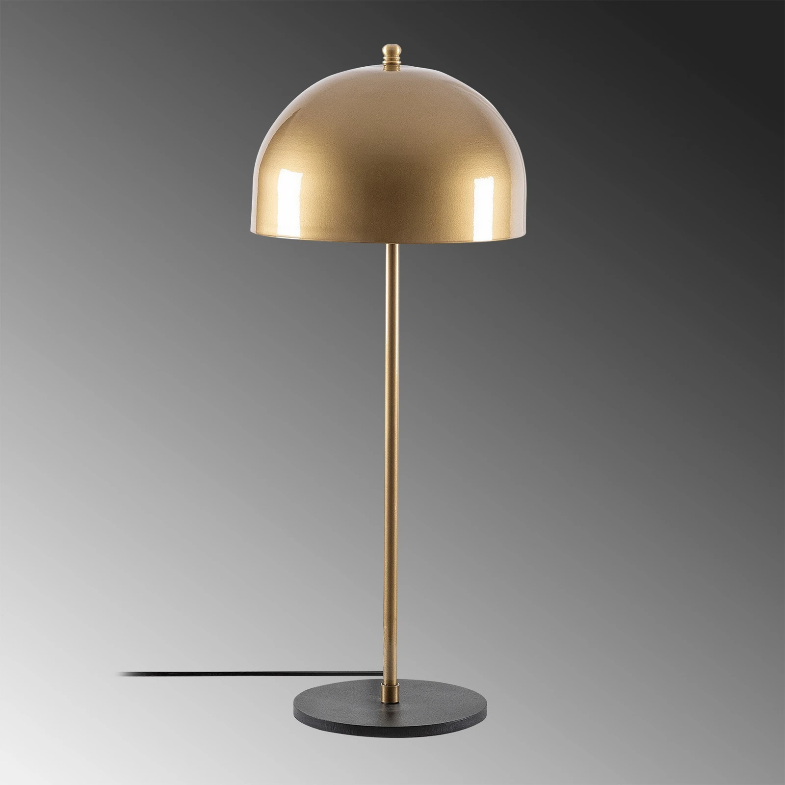 Can NT-134 Table Lamp Gold Semi-Circular Lampshade
