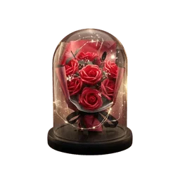 Flower Vase Big | Luxury Rose Glass Dome Decorative Showpiece Flower Vase Big | Luxury Rose Glass Dome Decorative Showpiece