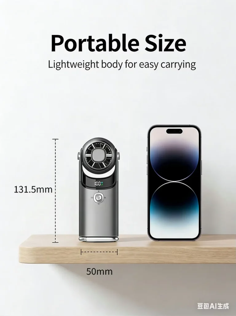 LanDai MF168 Mini Handheld Fan with Ice Cooling and 3600mAh Type-C Recharge