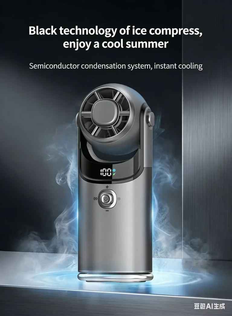 LanDai MF168 Mini Handheld Fan with Ice Cooling and 3600mAh Type-C Recharge