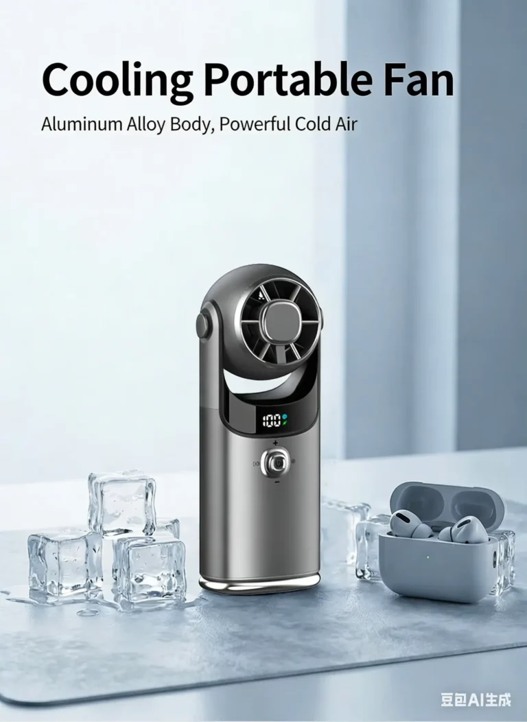 LanDai MF168 Mini Handheld Fan with Ice Cooling and 3600mAh Type-C Recharge