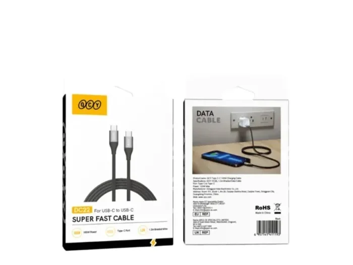 QCY DC22 100W Fast Charging Data Cable