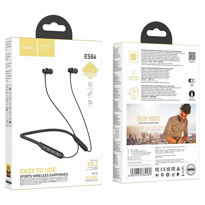 Hoco ES64 Neckband Wireless Earphone Hoco ES64 Neckband Wireless Earphone
