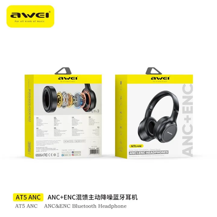 Awei AT5 ANC ENC Wireless Headset Awei AT5 ANC ENC Wireless Headset