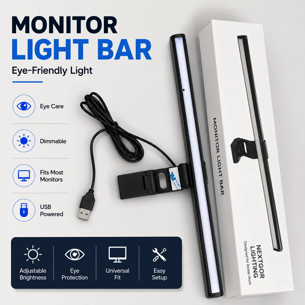Close-up of touch control on NextGen monitor lightbar