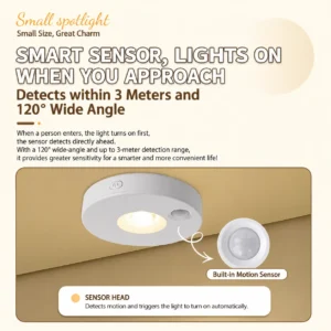 Rechargeable Motion Sensor Light BD – Wireless LED Cabinet Light with Magnetic Installation