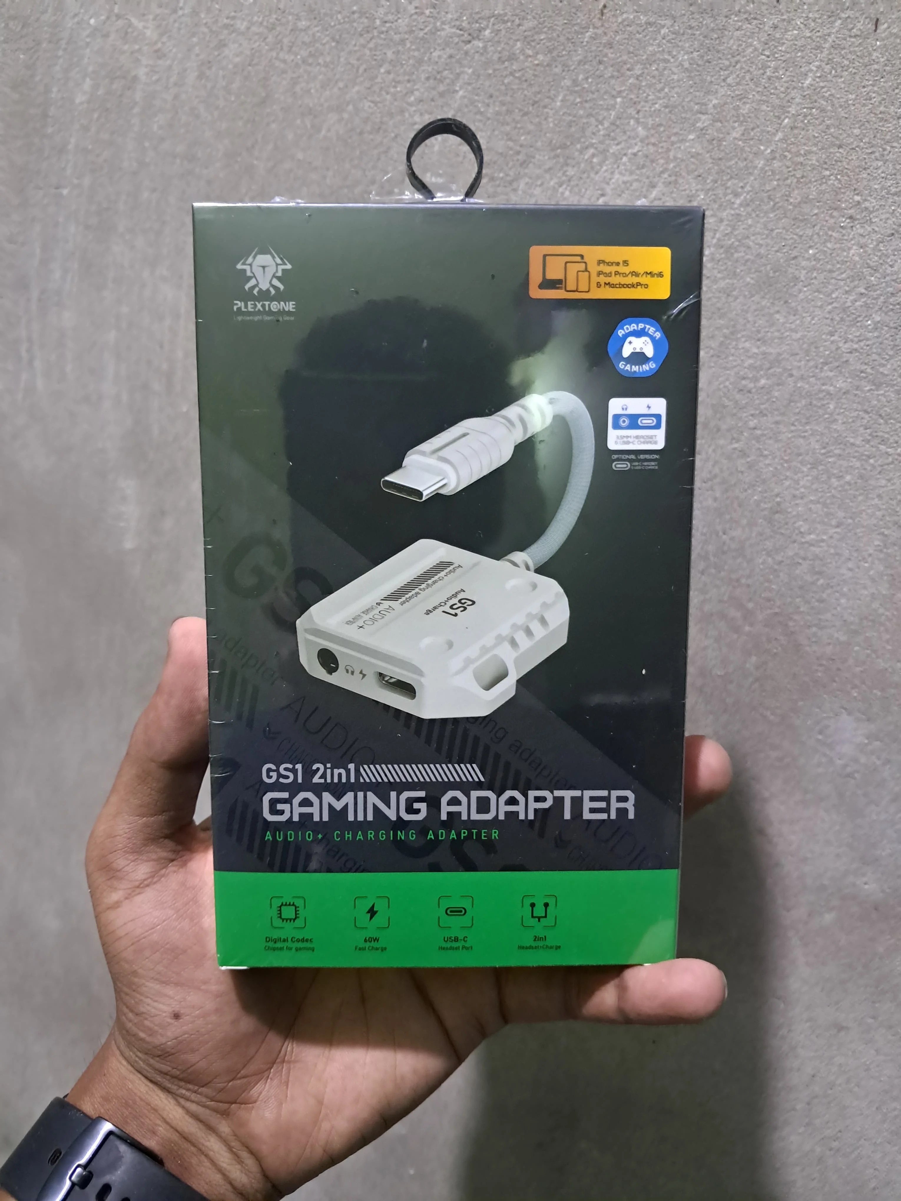 PLEXTONE GS1 2-In-1 Headphone Converter