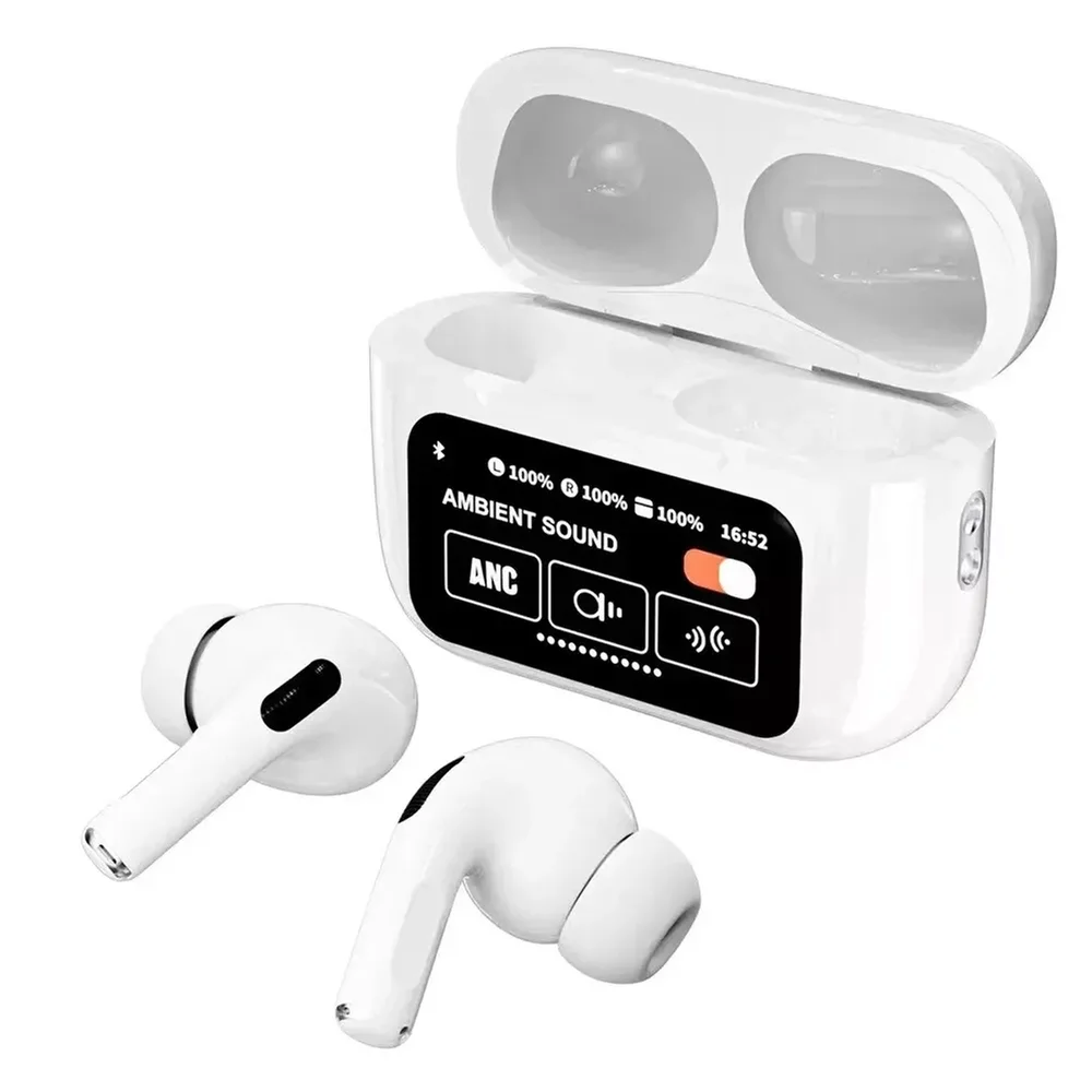 Airpods A9 Pro ANC Touch Screen Display Earbuds Airpods A9 Pro ANC Touch Screen Display Earbuds