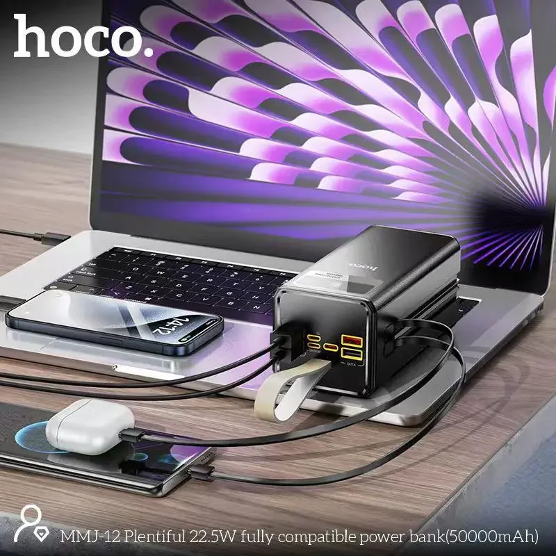 MMJ12 Plentiful 22.5W 50000mAh Power Bank with LED Lighting MMJ12 Plentiful 22.5W 50000mAh Power Bank with LED Lighting