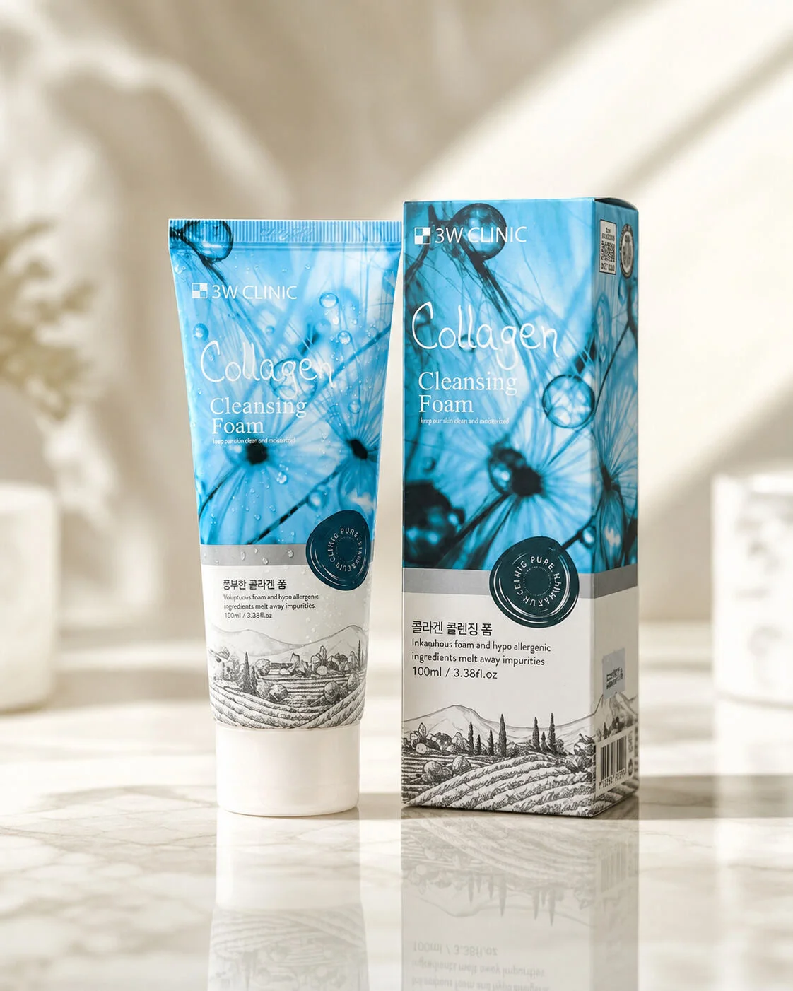 3W Clinic Collagen Cleansing Foam (100ml)