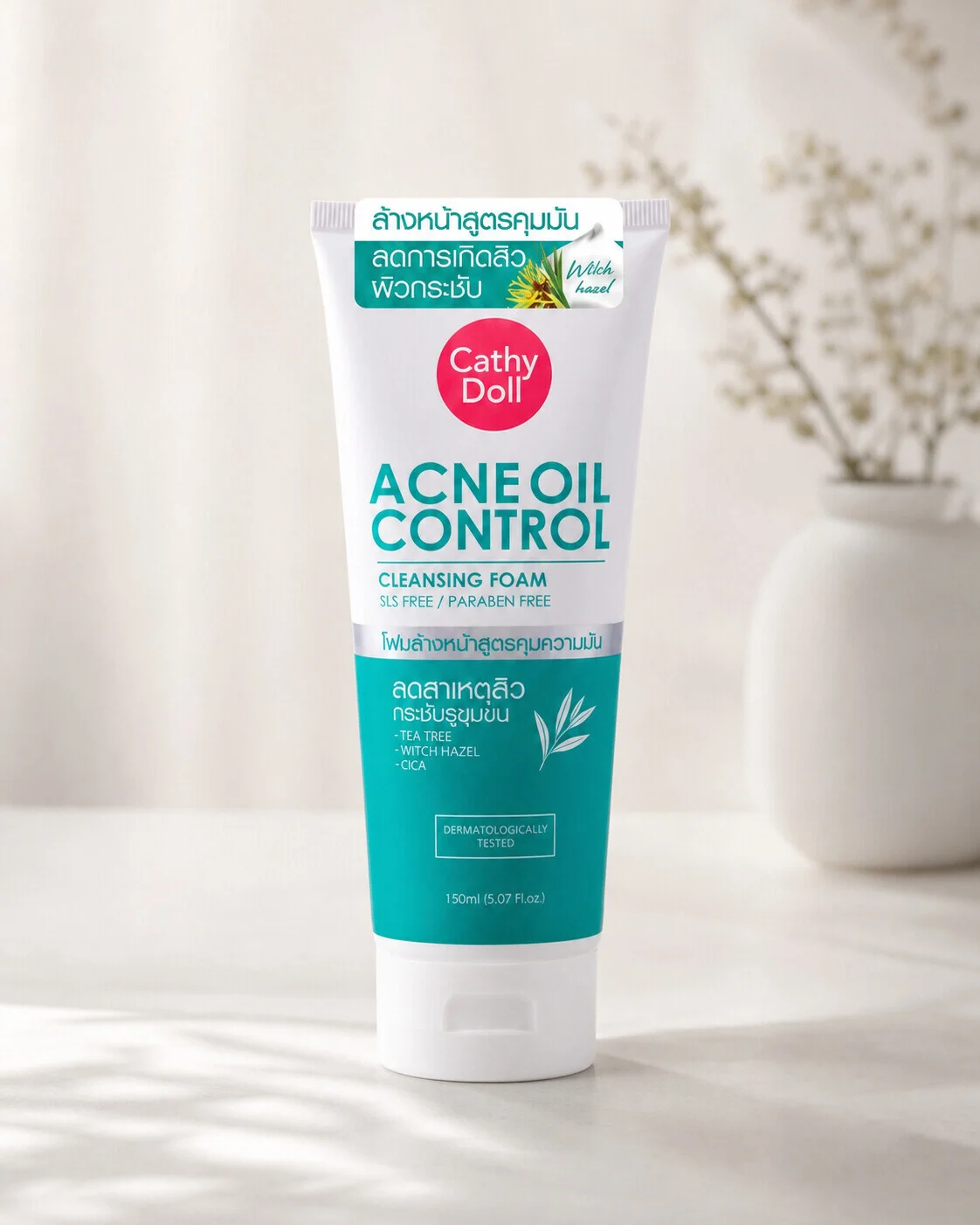 Acne Oil Control Cleansing Foam 150ml Cathy Doll Face Wash (Made In Thailand)