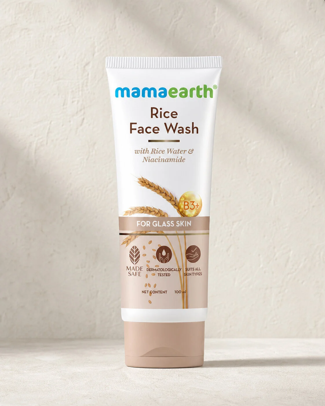 Mamaearth Rice Face Wash With Rice Water & Niacinamide (100ml)