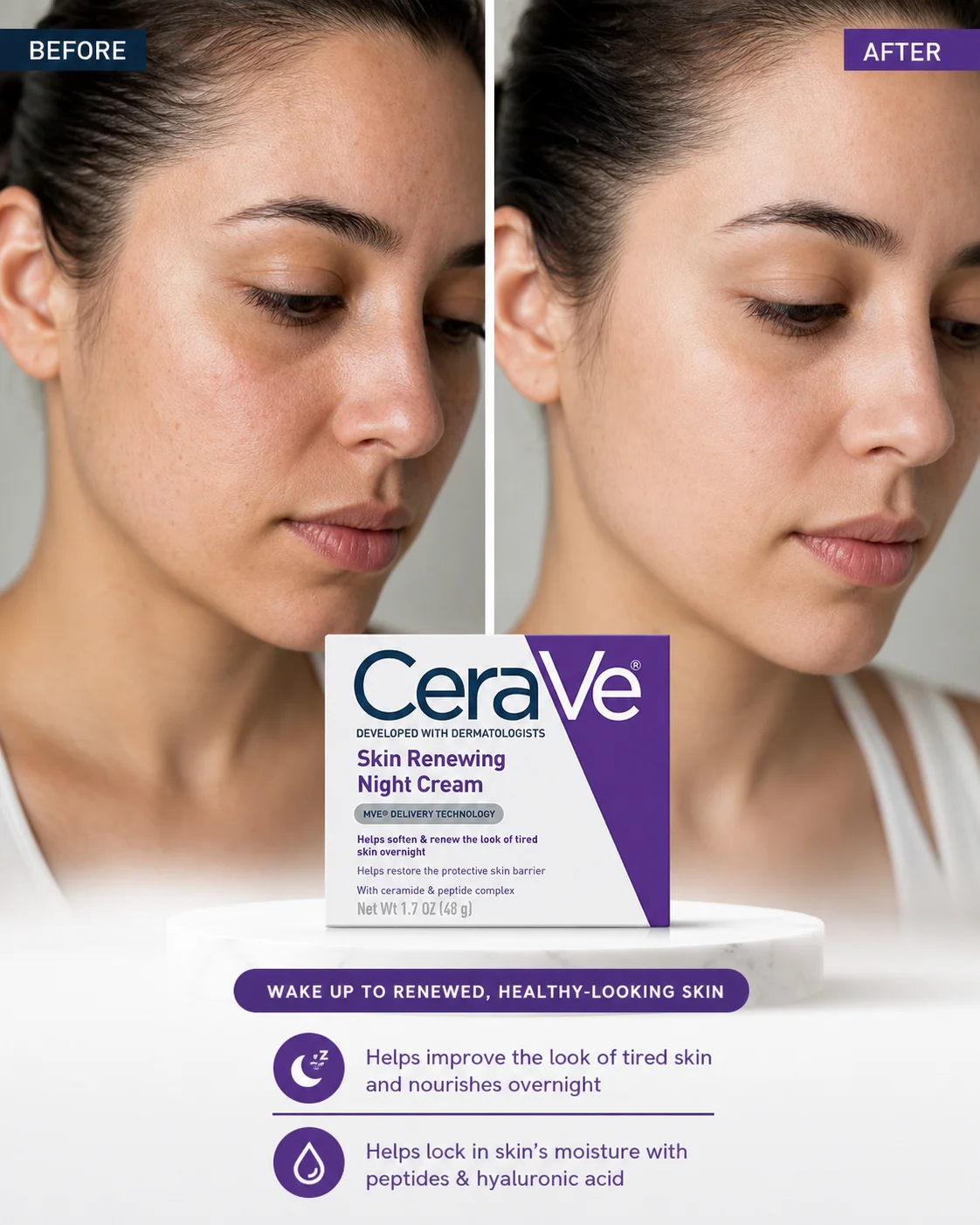 CeraVe Skin Renewing Night Cream (1.7 OZ 48g)