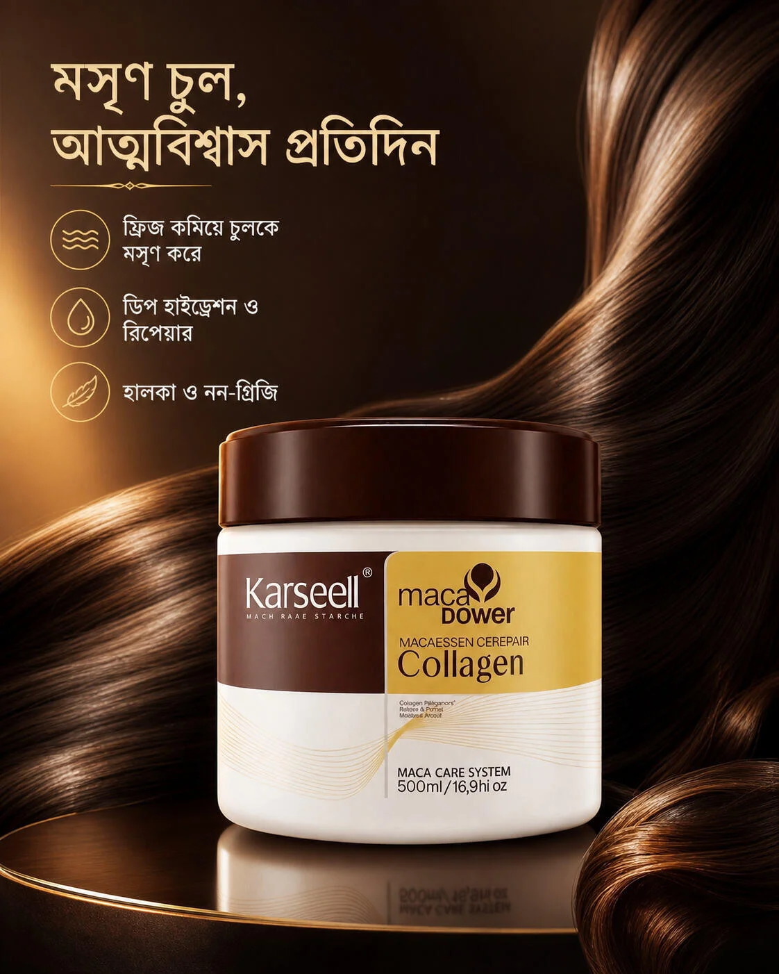 Karseell Maca Essence Repair Collagen Hair Mask 500ml