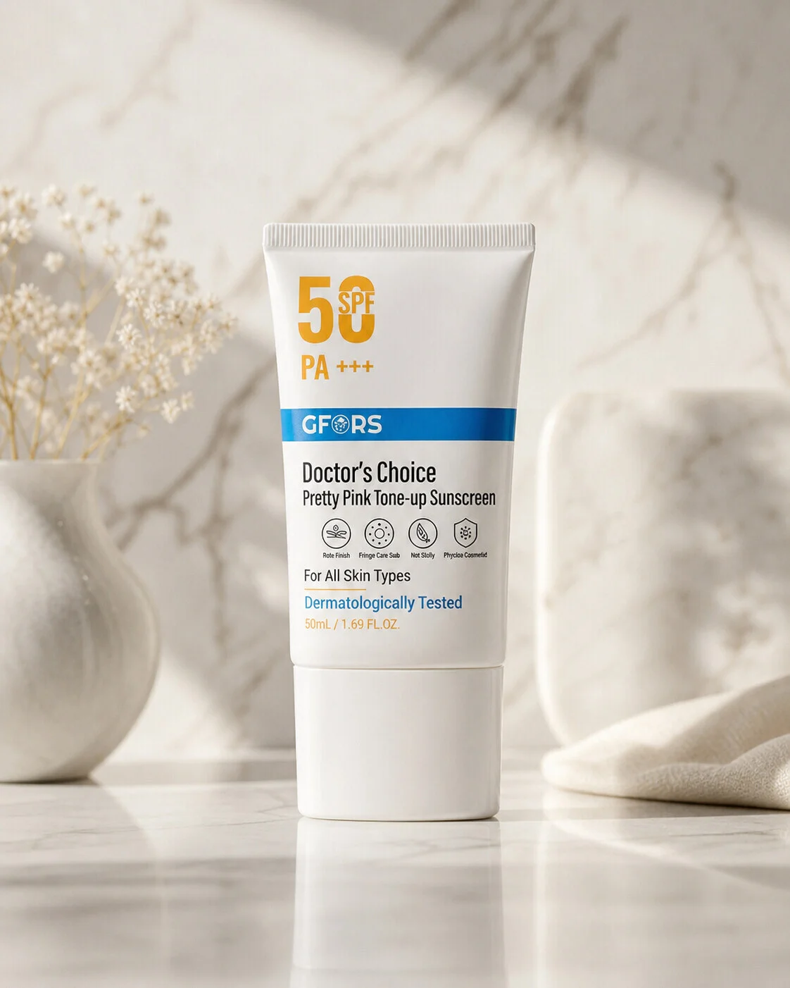 GFORS Doctor's Choice Pretty Pink Tone-up Sunscreen Size: 50ml