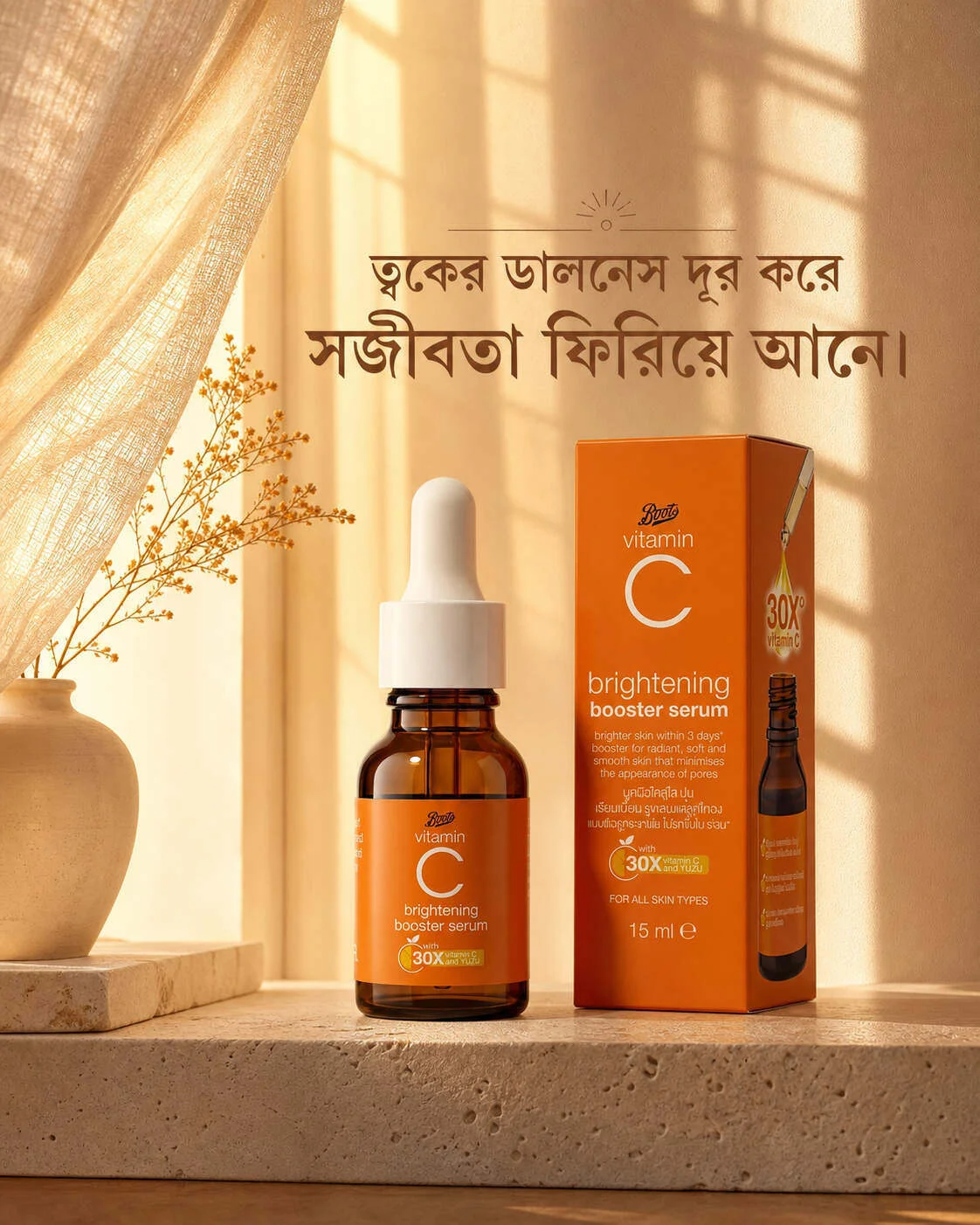 Boots Vitamin C Brightening Booster Serum 15 ml Boots Vitamin C Brightening Booster Serum 15 ml