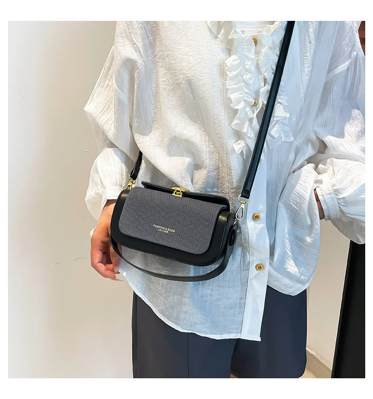 American Retro Box Bag – Vintage PU Leather Crossbody