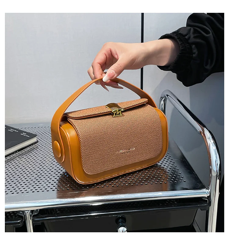 American Retro Box Bag – Vintage PU Leather Crossbody