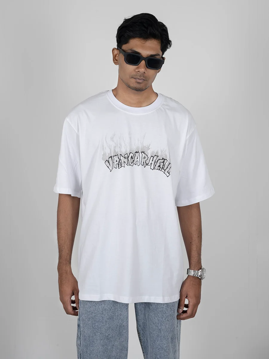  White drop shoulder t-shirt 