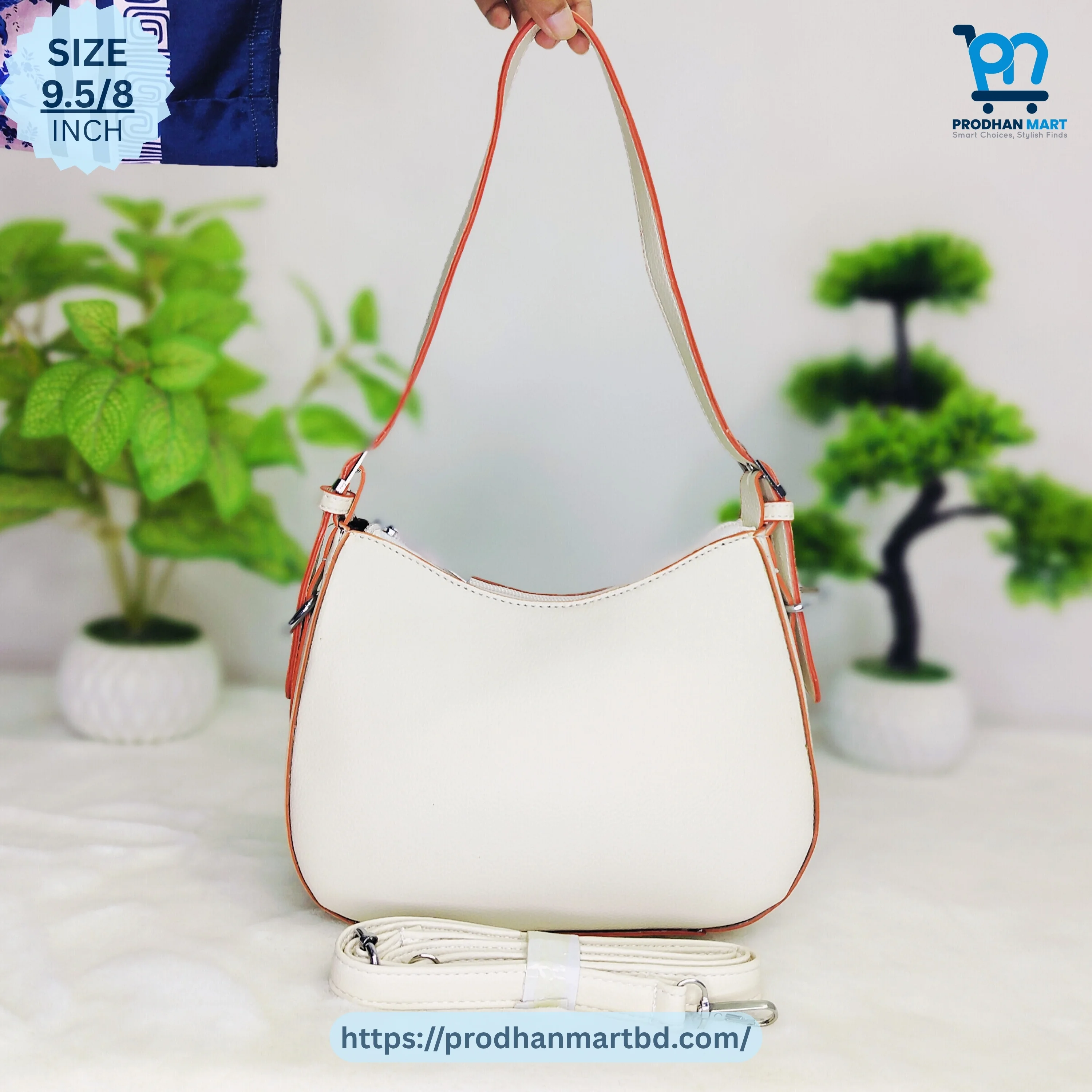 Underarm Shoulder Bag (Off White Color) Underarm Shoulder Bag (Off White Color)