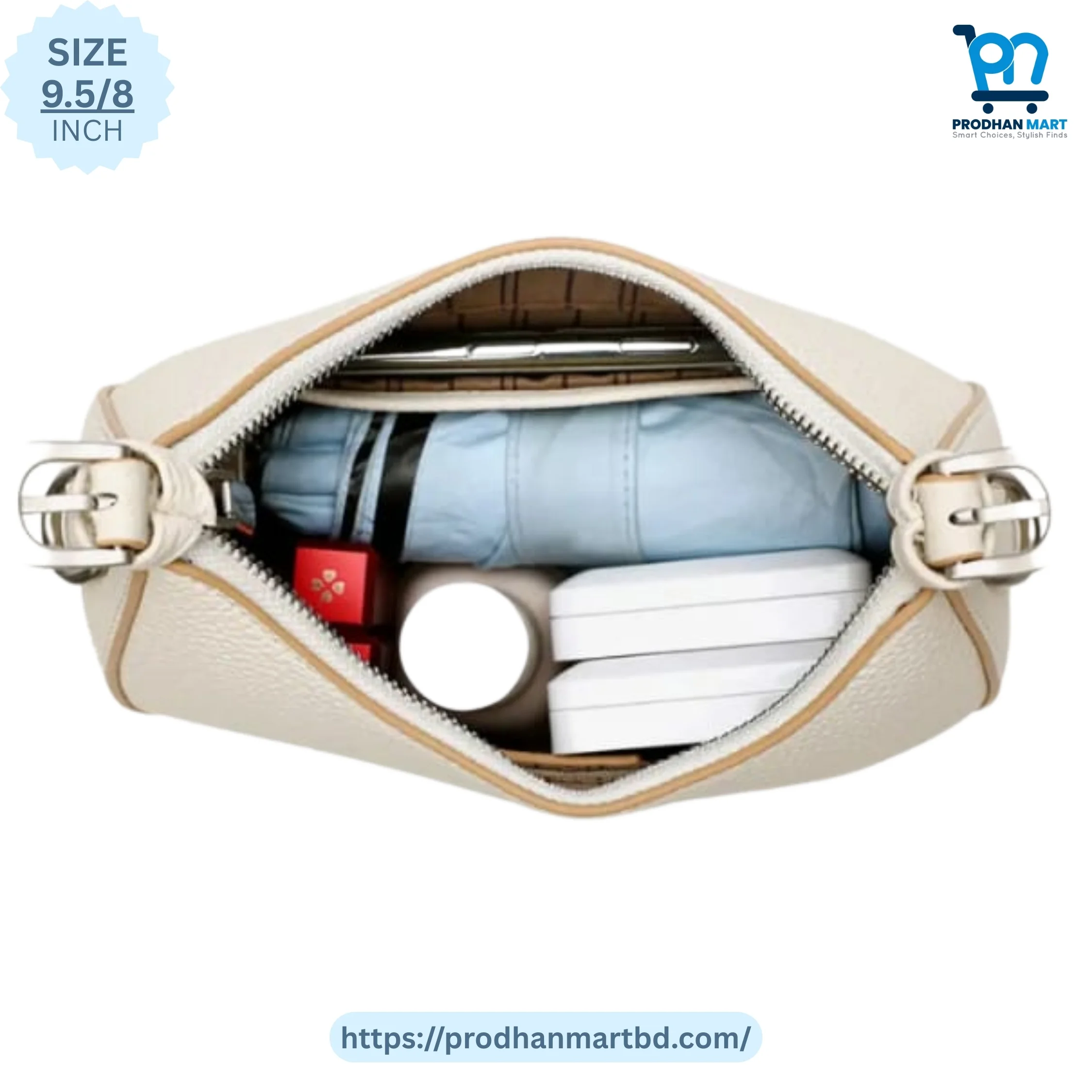 3 Color Combo Underarm Shoulder Bag (Off White, Black, Brown) 3 Color Combo Underarm Shoulder Bag (Off White, Black, Brown)