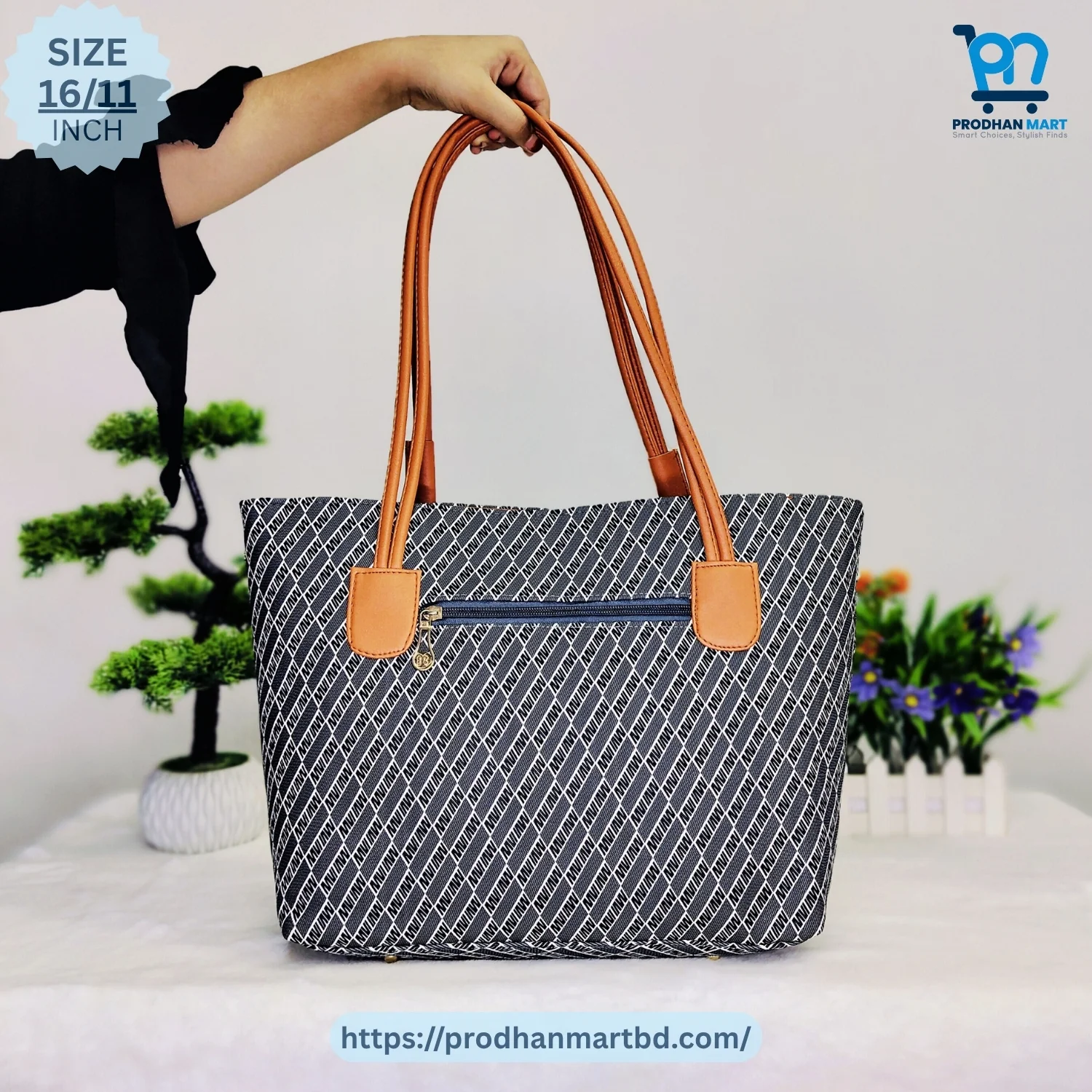 Premium Pattern Tote Bag (Black Color)