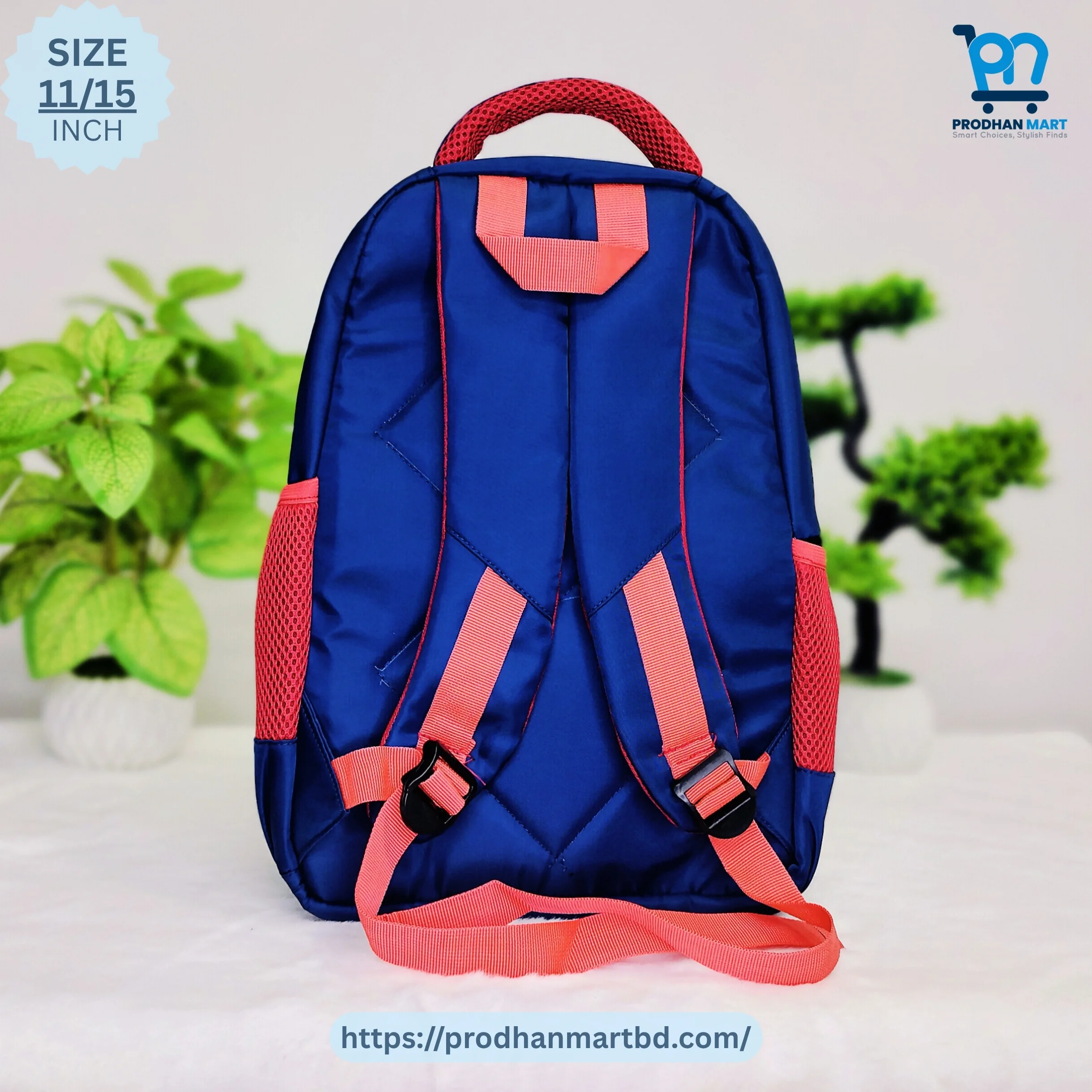 (Class 0-3) Spider Man School Bag (Navy Blue Color)