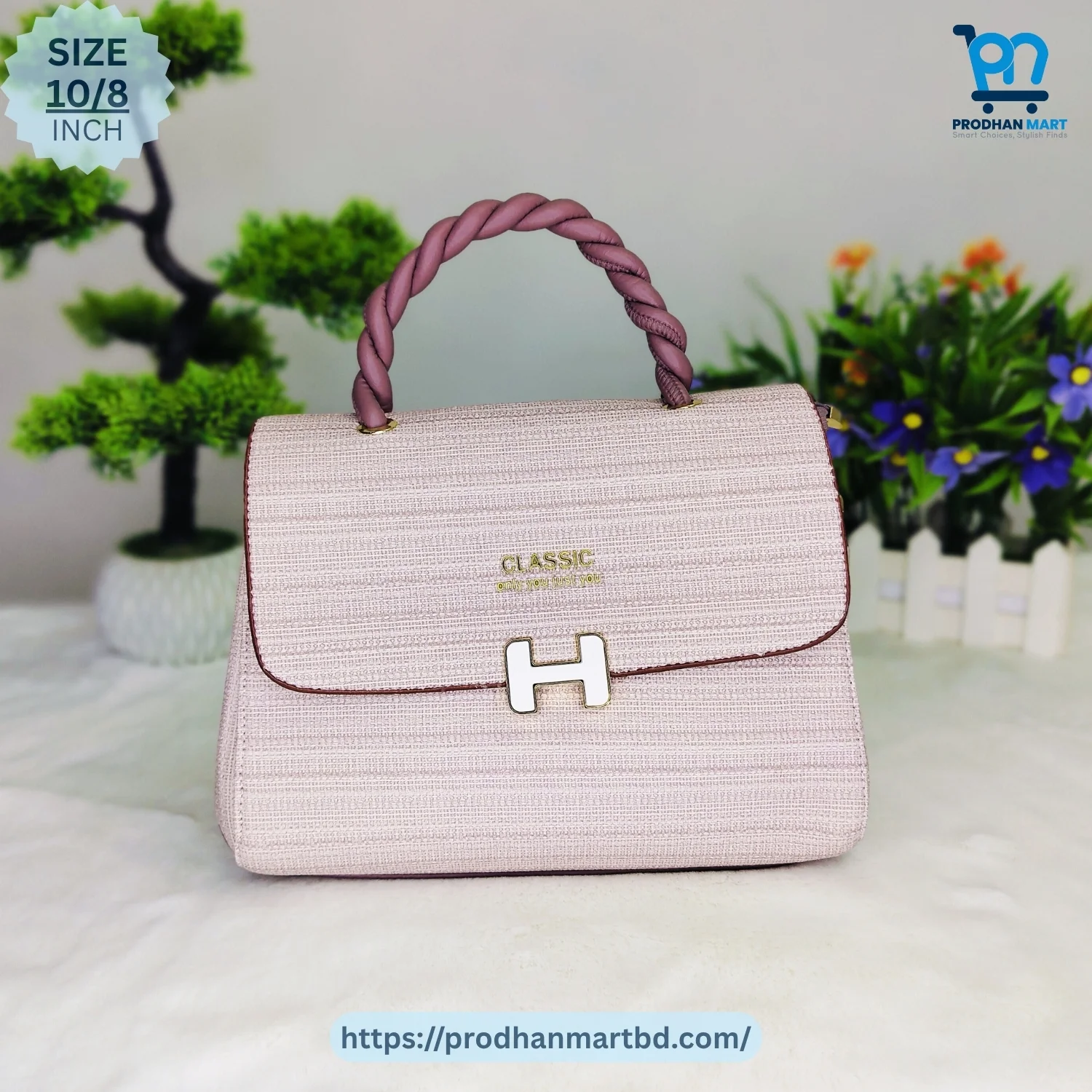 Stylish Shoulder Handbag (Light Pink Color) Stylish Shoulder Handbag (Light Pink Color)