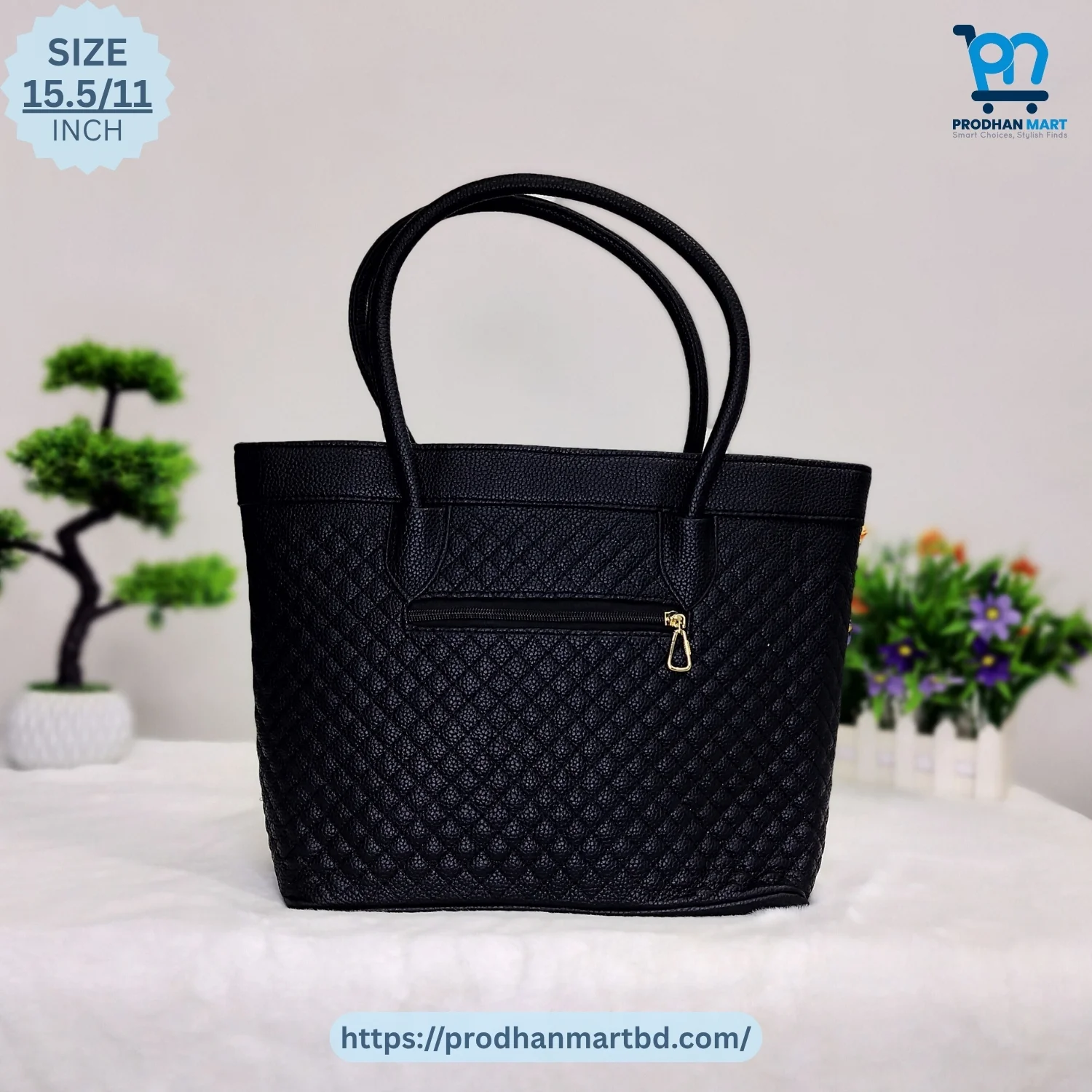 Luxury Quilted Tote Bag (Black Color) Luxury Quilted Tote Bag (Black Color)