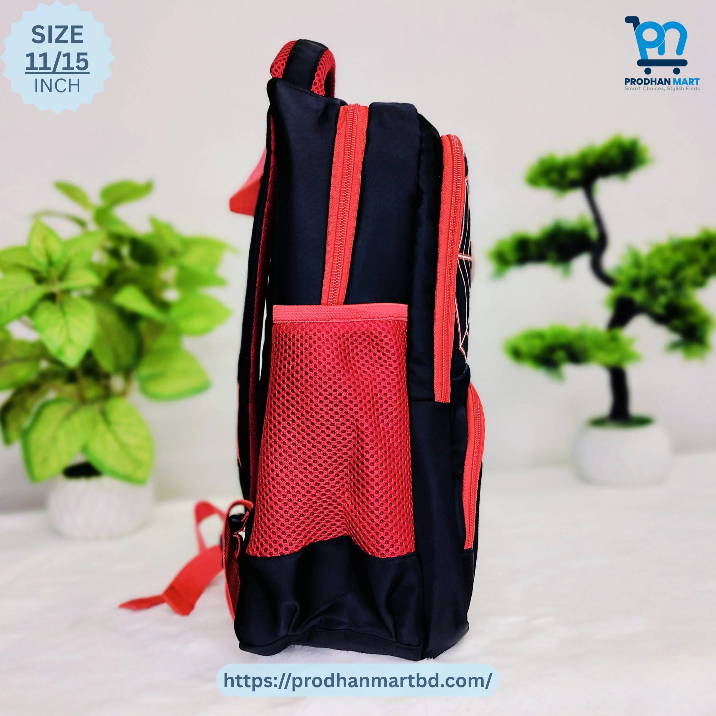 (Class 0-3) Spider Man School Bag (Black Color)