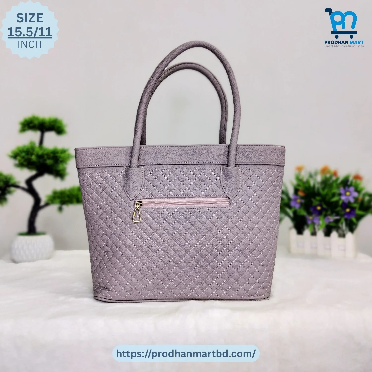 Luxury Quilted Tote Bag (Lavender Color) Luxury Quilted Tote Bag (Lavender Color)