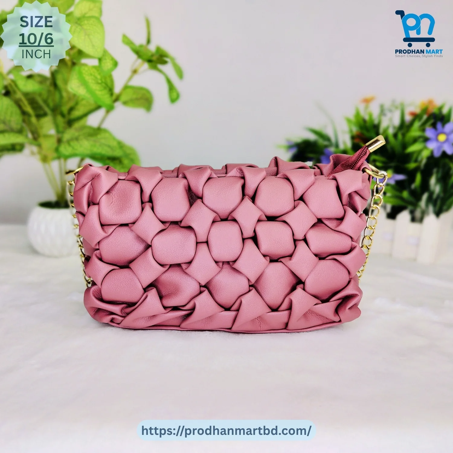 Luxury Diamond Stud Shoulder Bag (Rose Pink Color) Luxury Diamond Stud Shoulder Bag (Rose Pink Color)