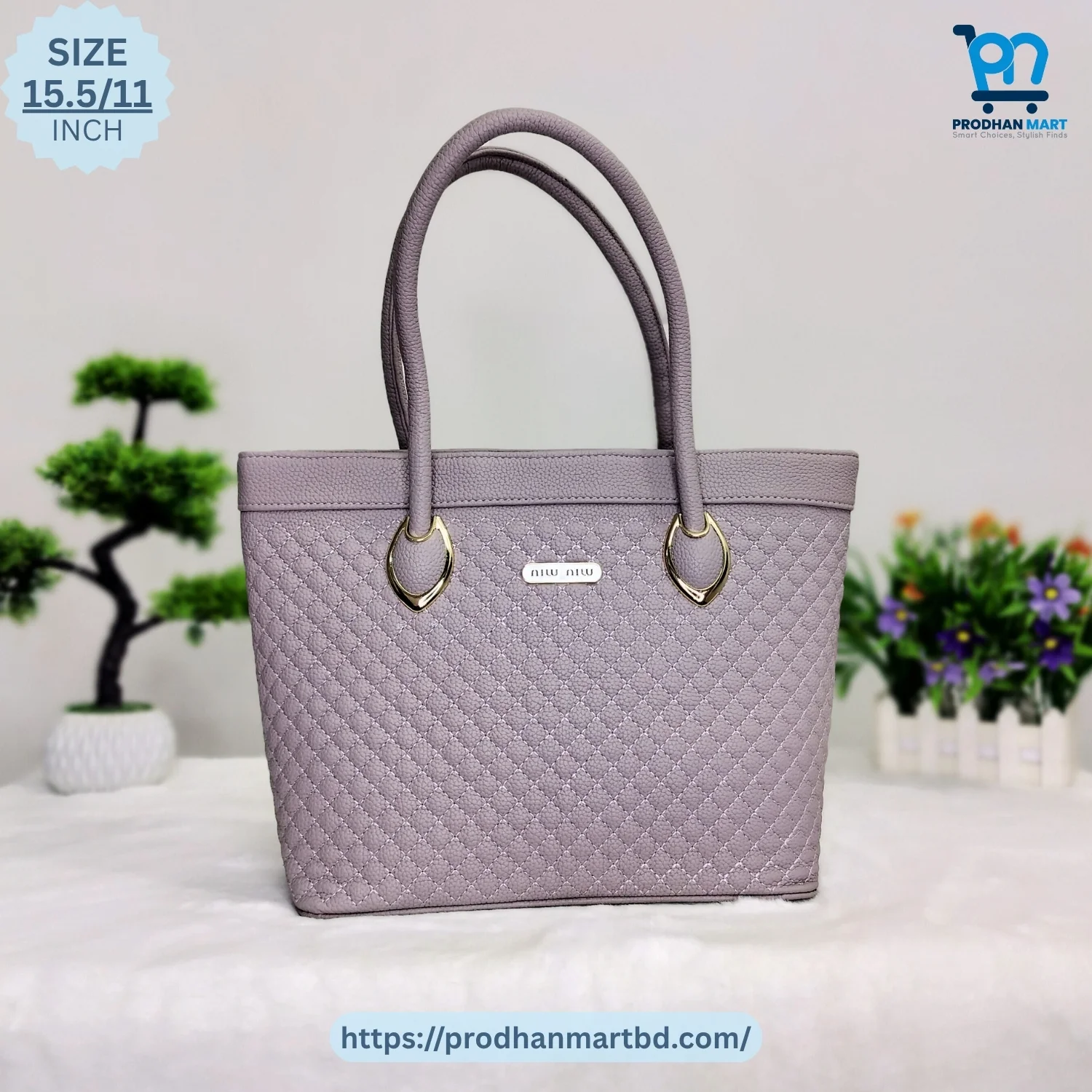 Luxury Quilted Tote Bag (Lavender Color) Luxury Quilted Tote Bag (Lavender Color)