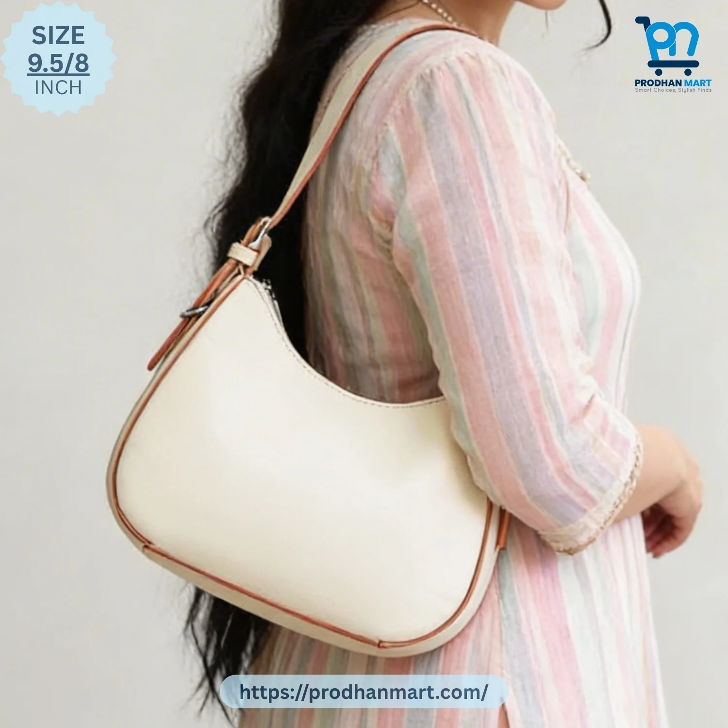 3 Color Combo Underarm Shoulder Bag (Off White, Black, Brown) 3 Color Combo Underarm Shoulder Bag (Off White, Black, Brown)