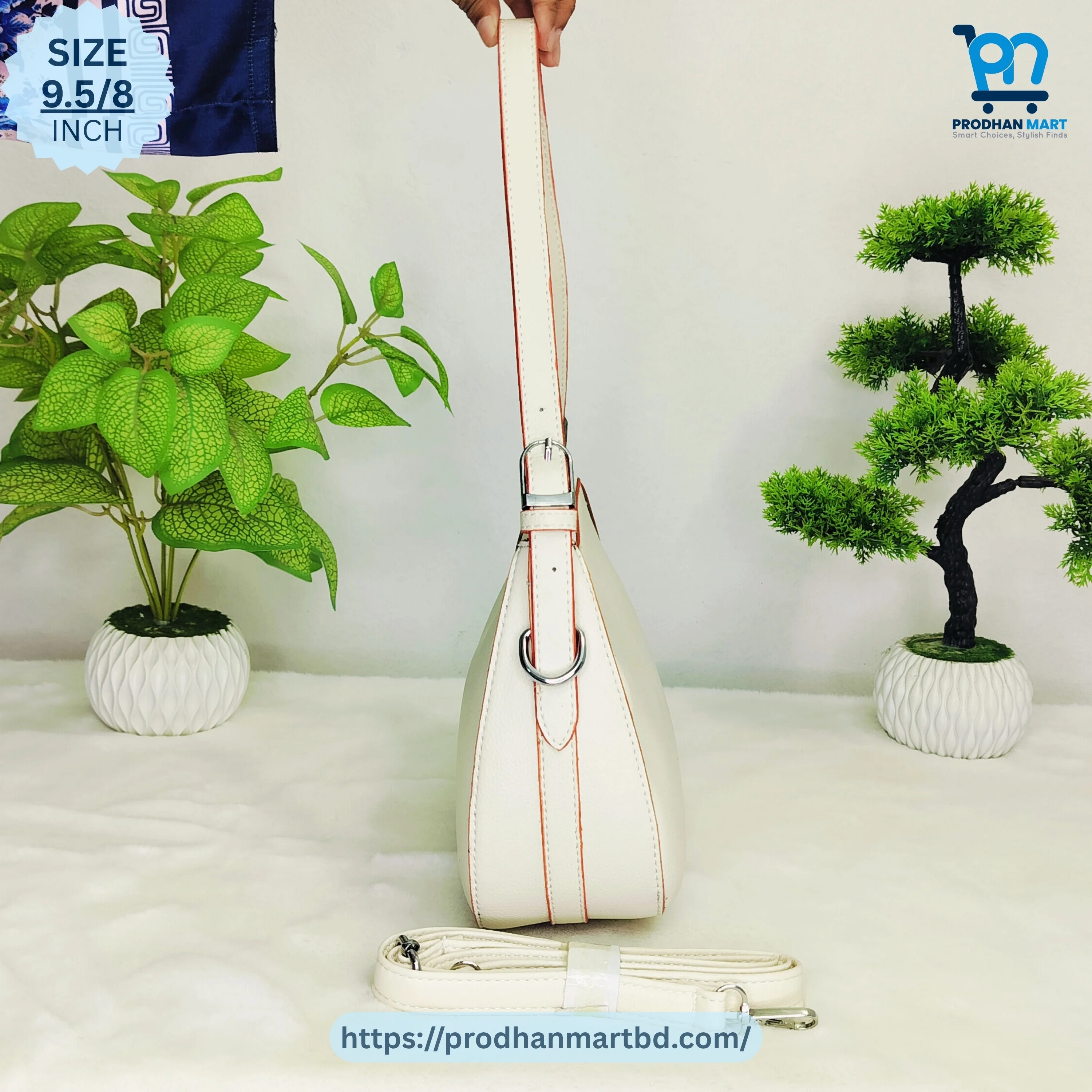 Underarm Shoulder Bag (Off White Color) Underarm Shoulder Bag (Off White Color)