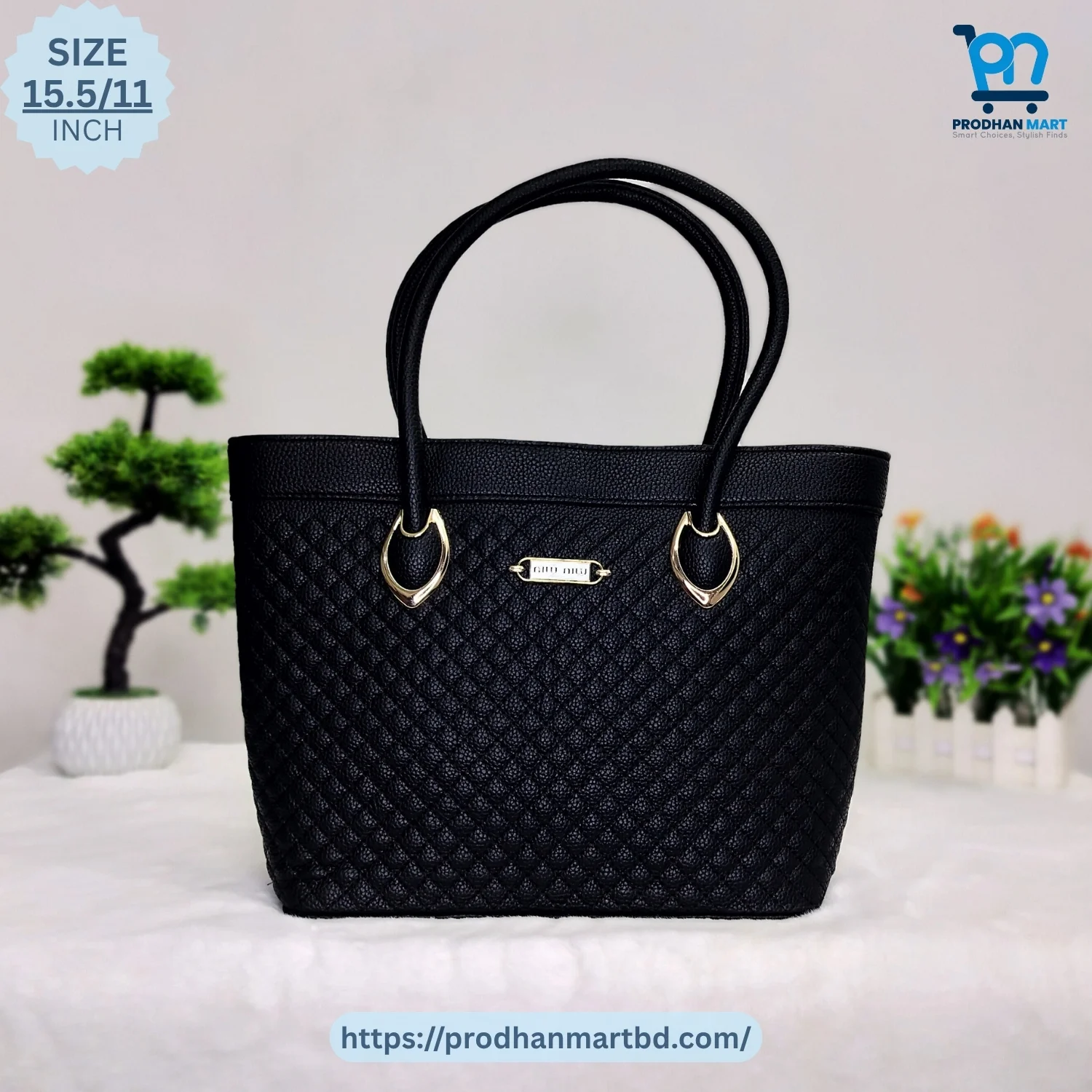 Luxury Quilted Tote Bag (Black Color) Luxury Quilted Tote Bag (Black Color)