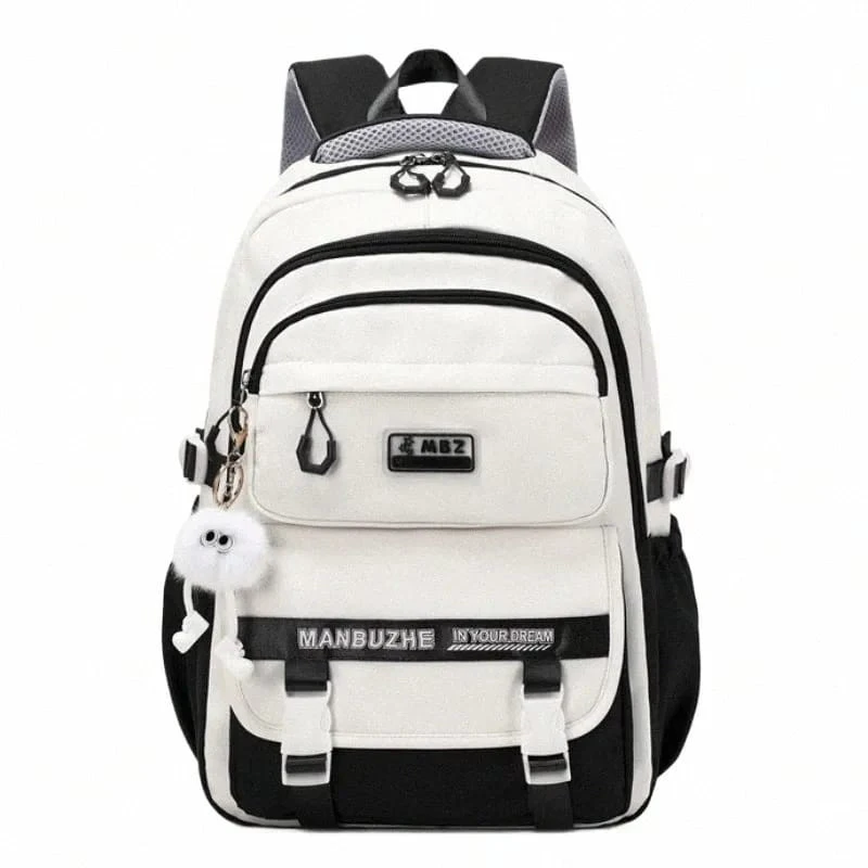 (Class 3-10) Academy Style Semi-Waterproof School Bag (Black Color) (Class 3-10) Academy Style Semi-Waterproof School Bag (Black Color)