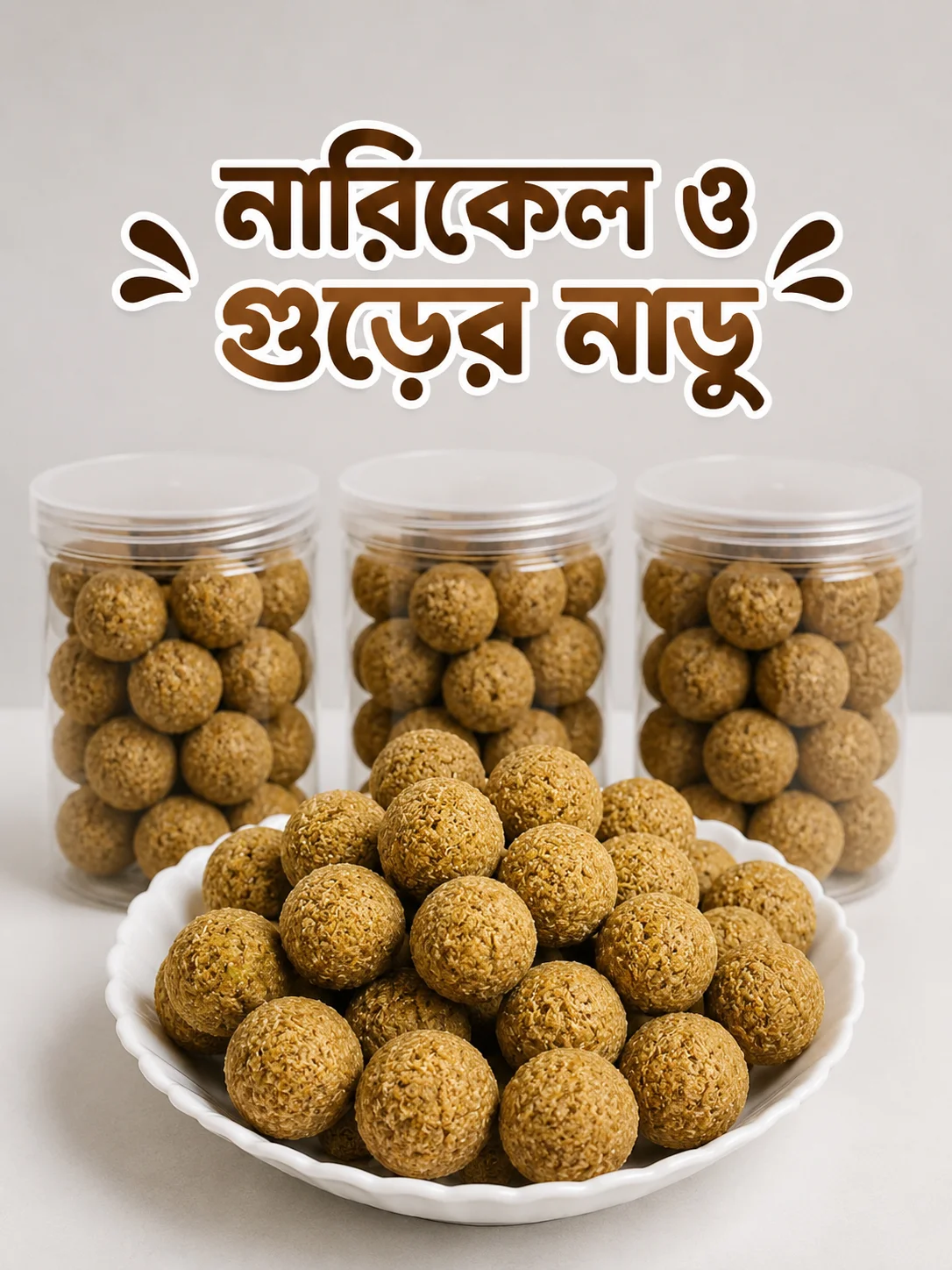 নারিকেল ও গুড়ের নাড়ু