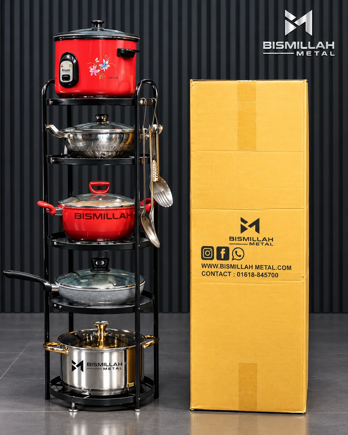 5 Layer Kitchen Patil Rack