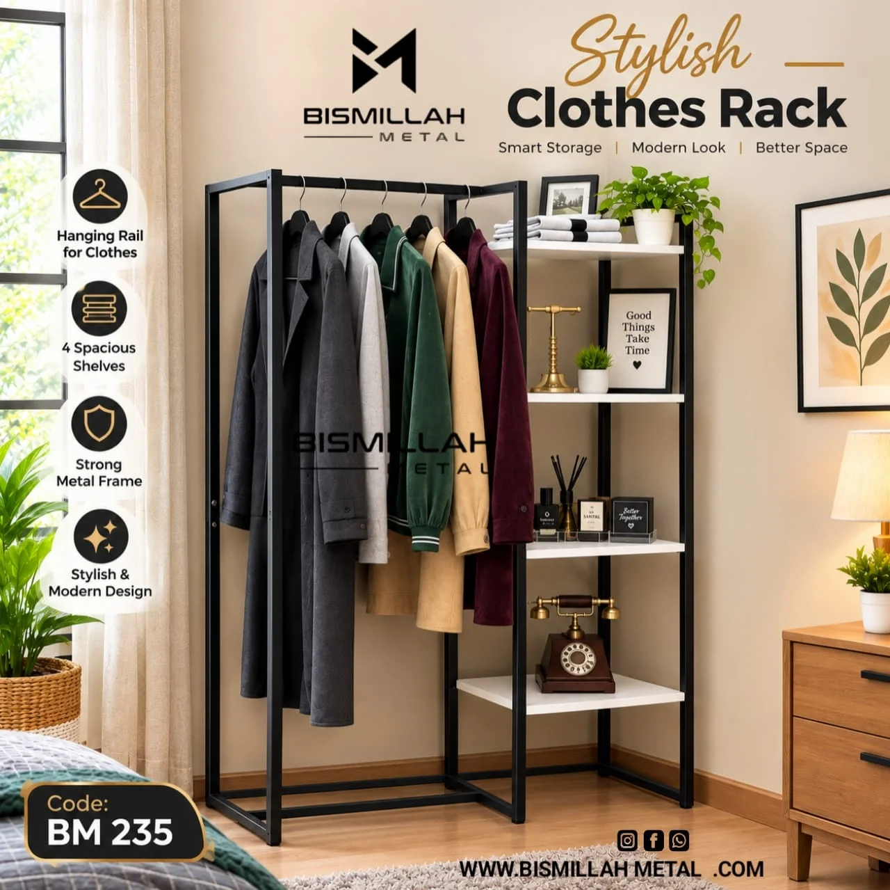 Stylish Clothes Rack - BM235