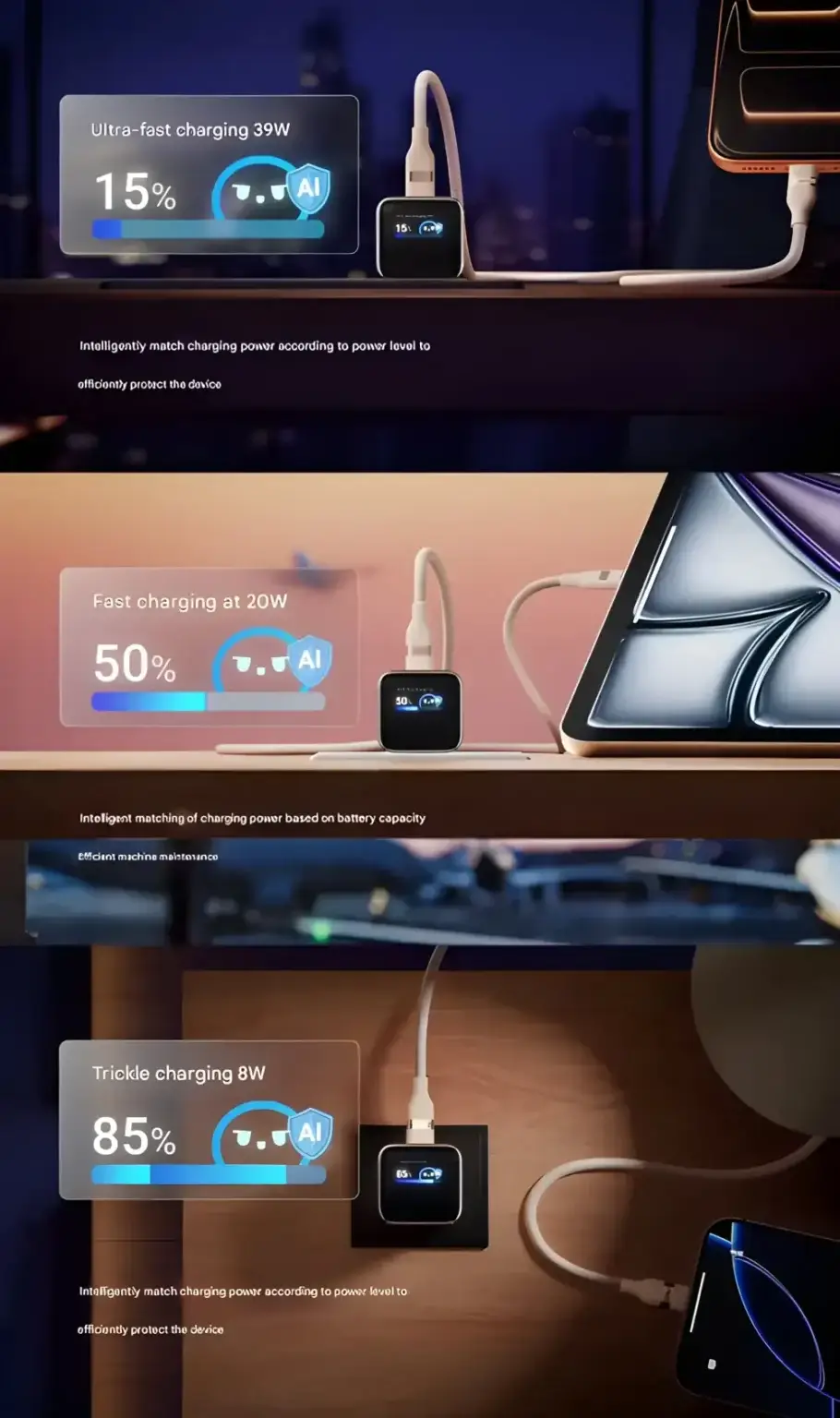 GaN Fast Charger with Display
