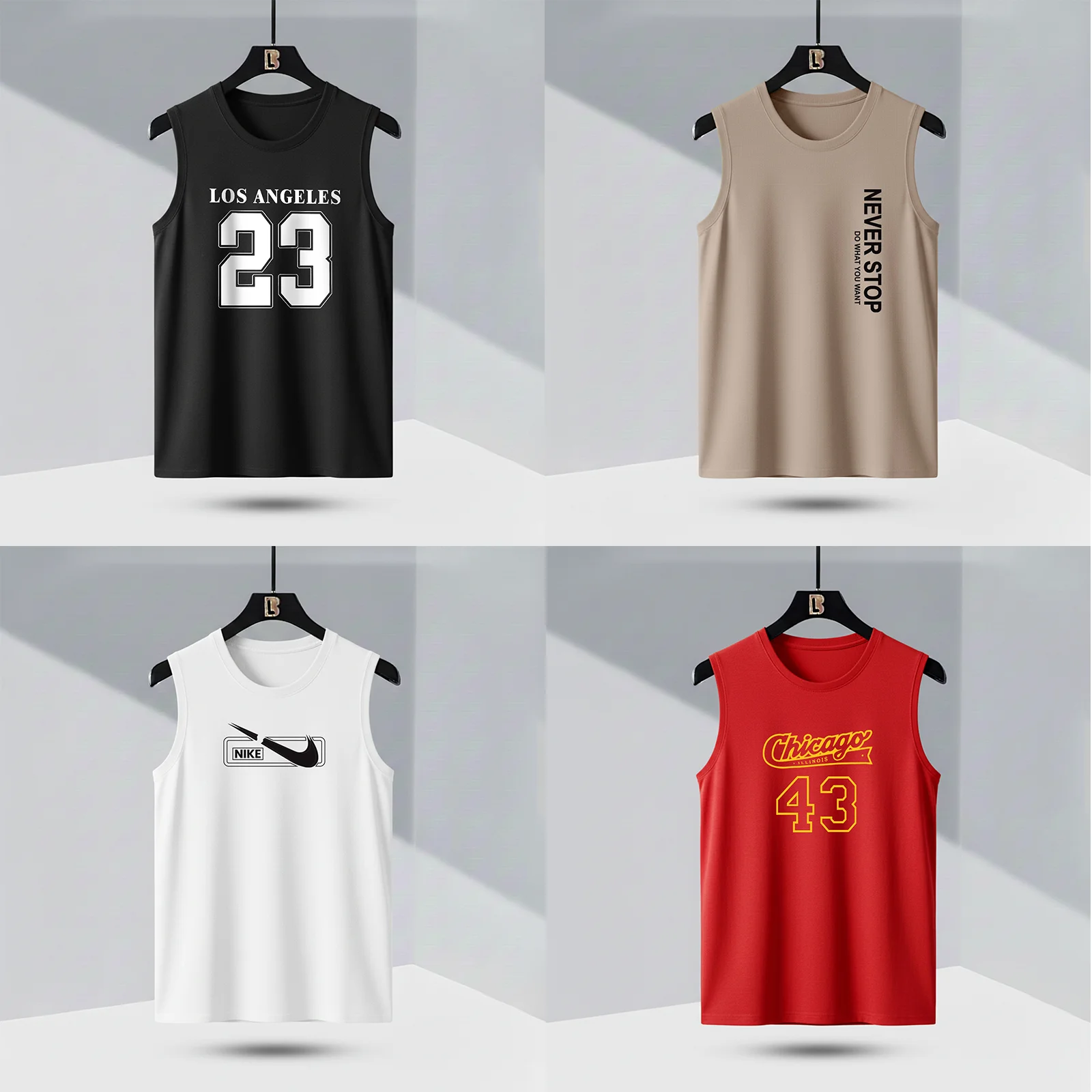 Stylish Sports 4 pcs Combo Tank Top