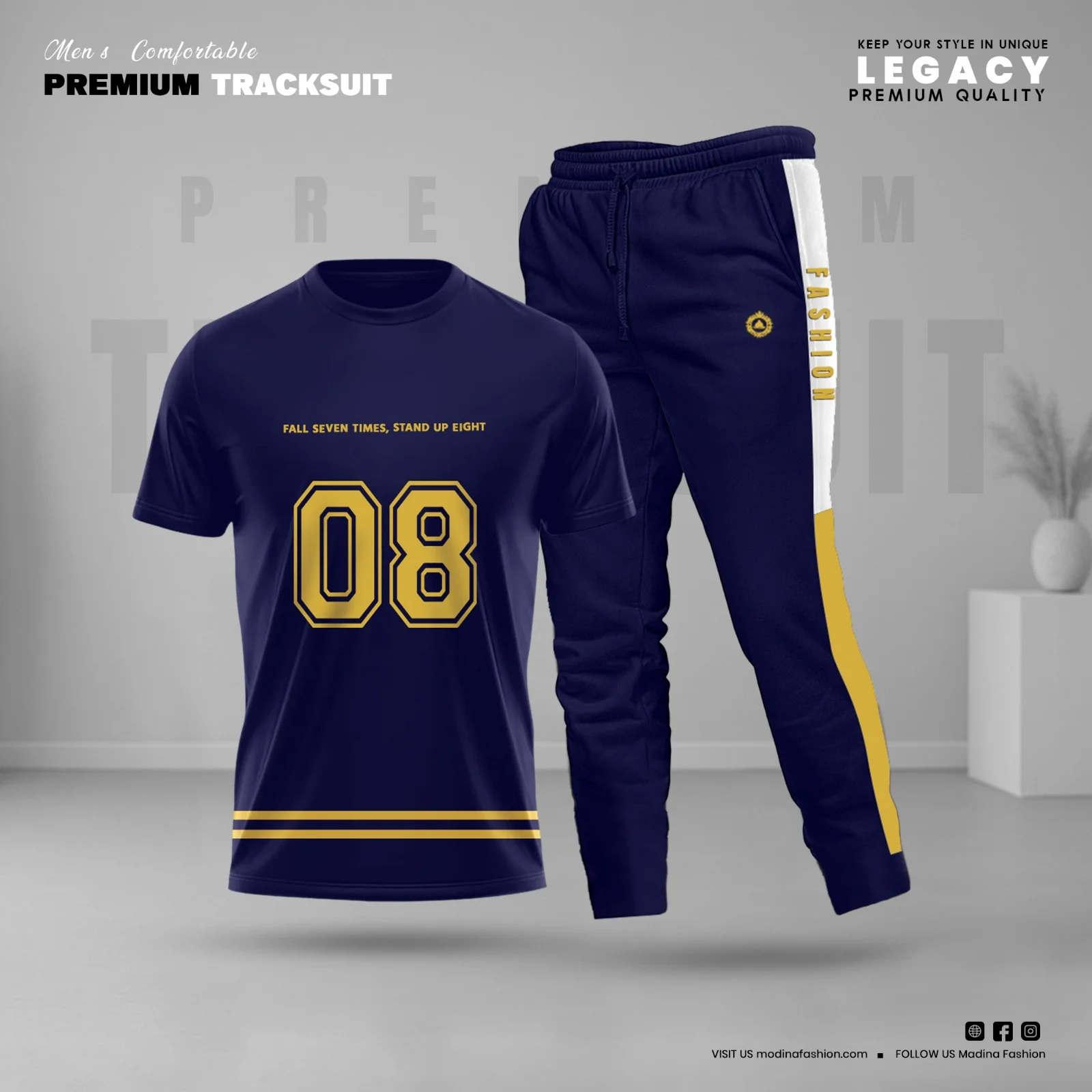 Stylish Sports Track Suit 2 pcs full Set