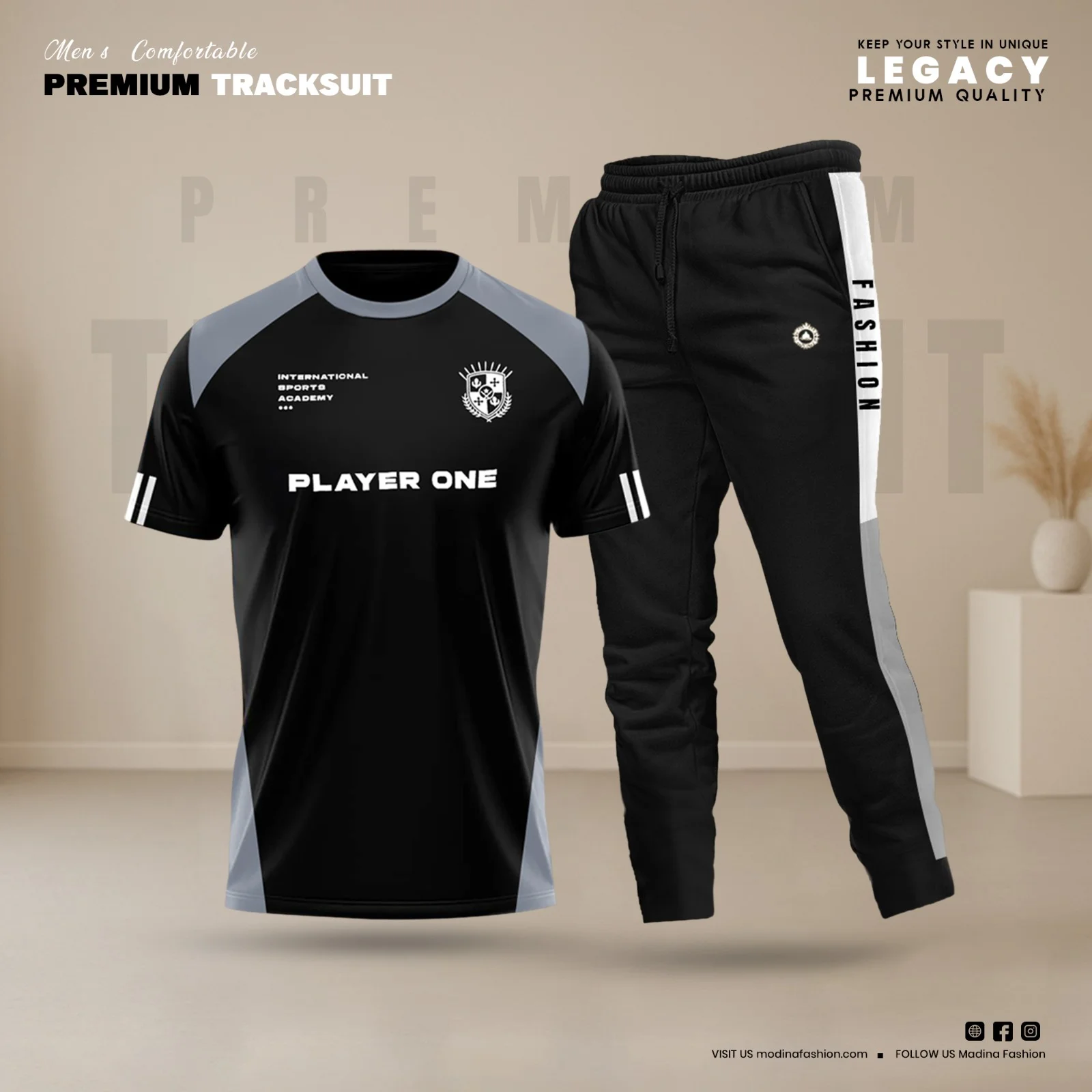 Stylish Sports Track Suit 2 pcs full Set